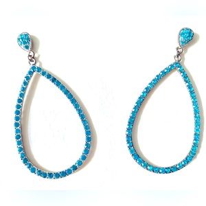 COPY - Turquoise tear drop shaped jewel earrings
